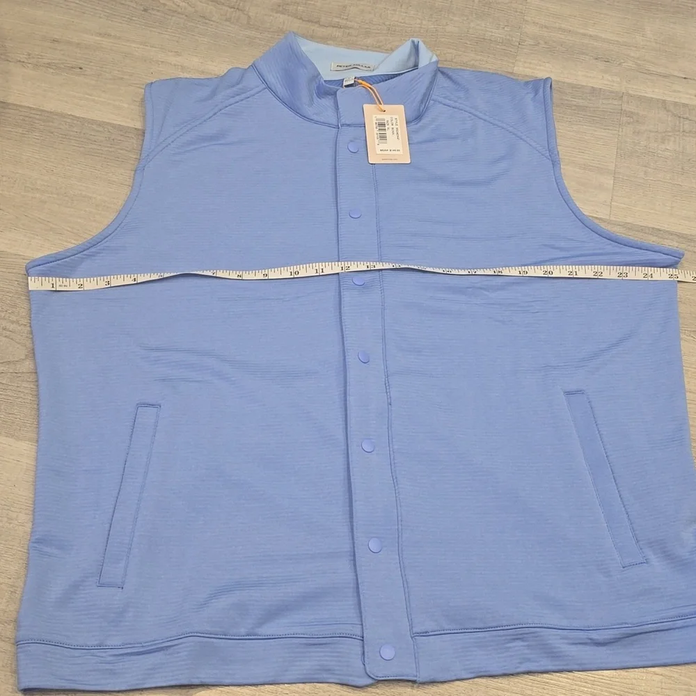 PETER MILLER BLUE ZIP SNAP Front Sleeveless VEST New MEN XL $145 MS24EK47 Pocket - Picture 6 of 10